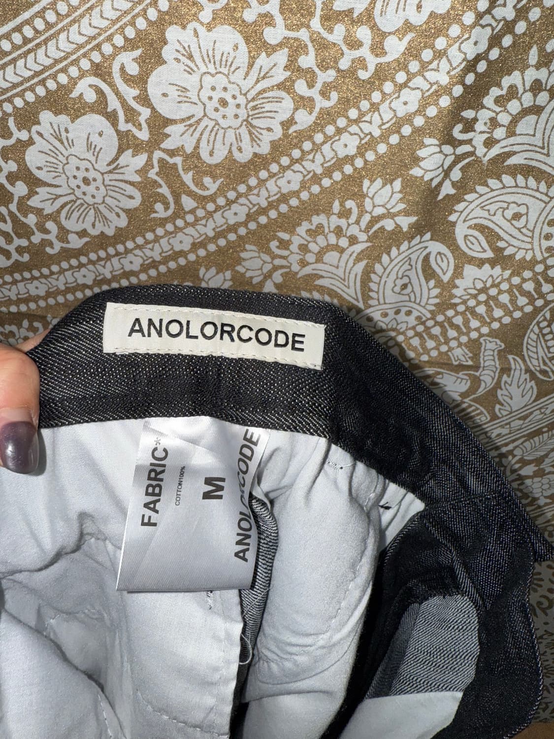 Anolorcode 핀턱 생지 데님팬츠  상품이미지7