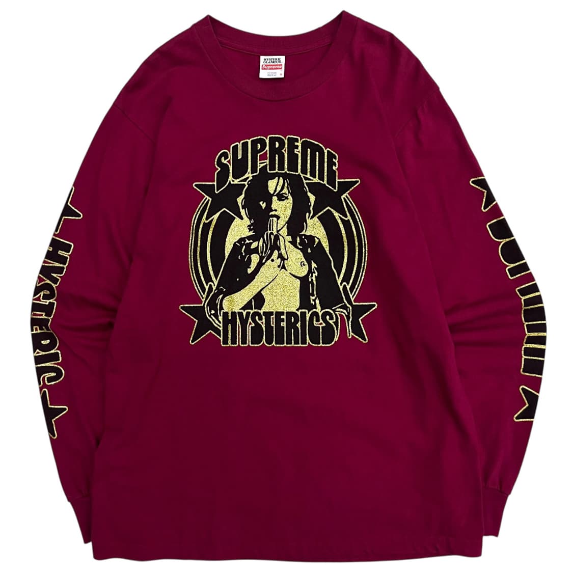 히스테릭글래머 x 슈프림 펑크맛 프린팅 와인 롱슬리브 S 상품이미지3