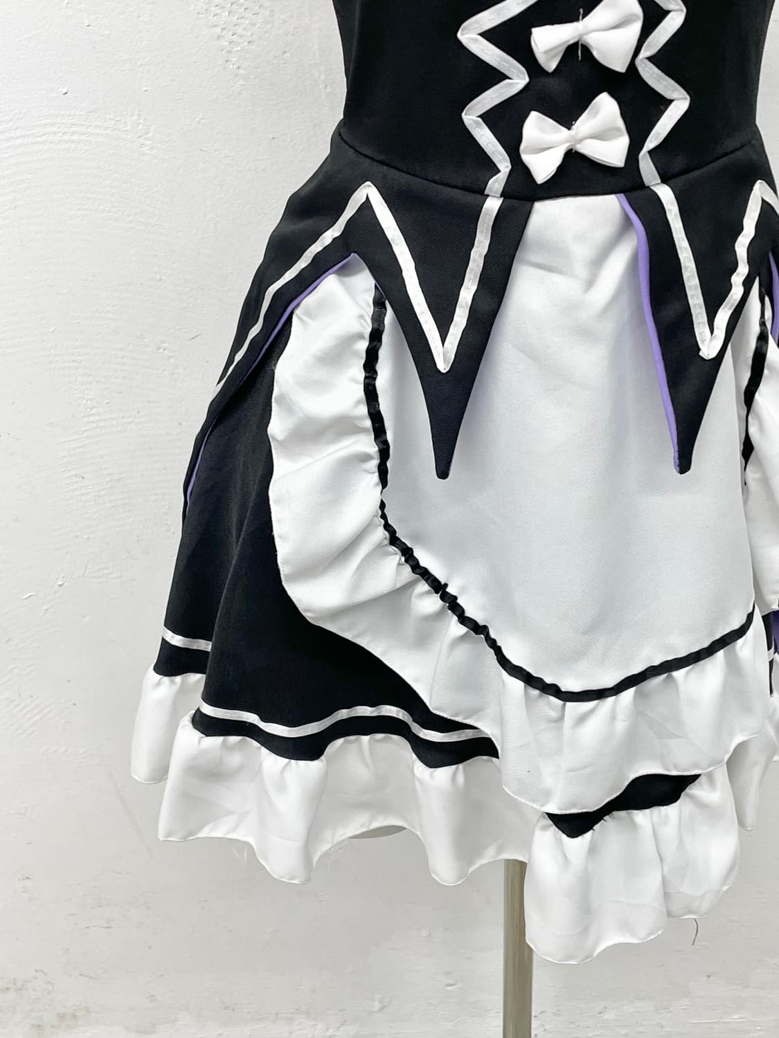 지뢰계 메이드 리본 원피스 상품이미지3