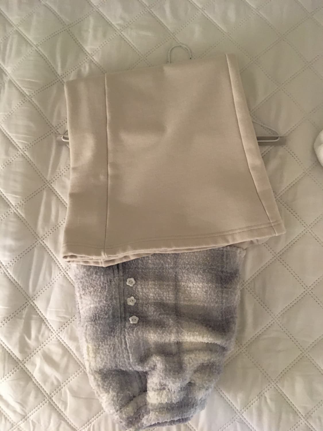 허그 유어스킨 플리스 스커트 조거팬츠 핑크 그레이 상품이미지2