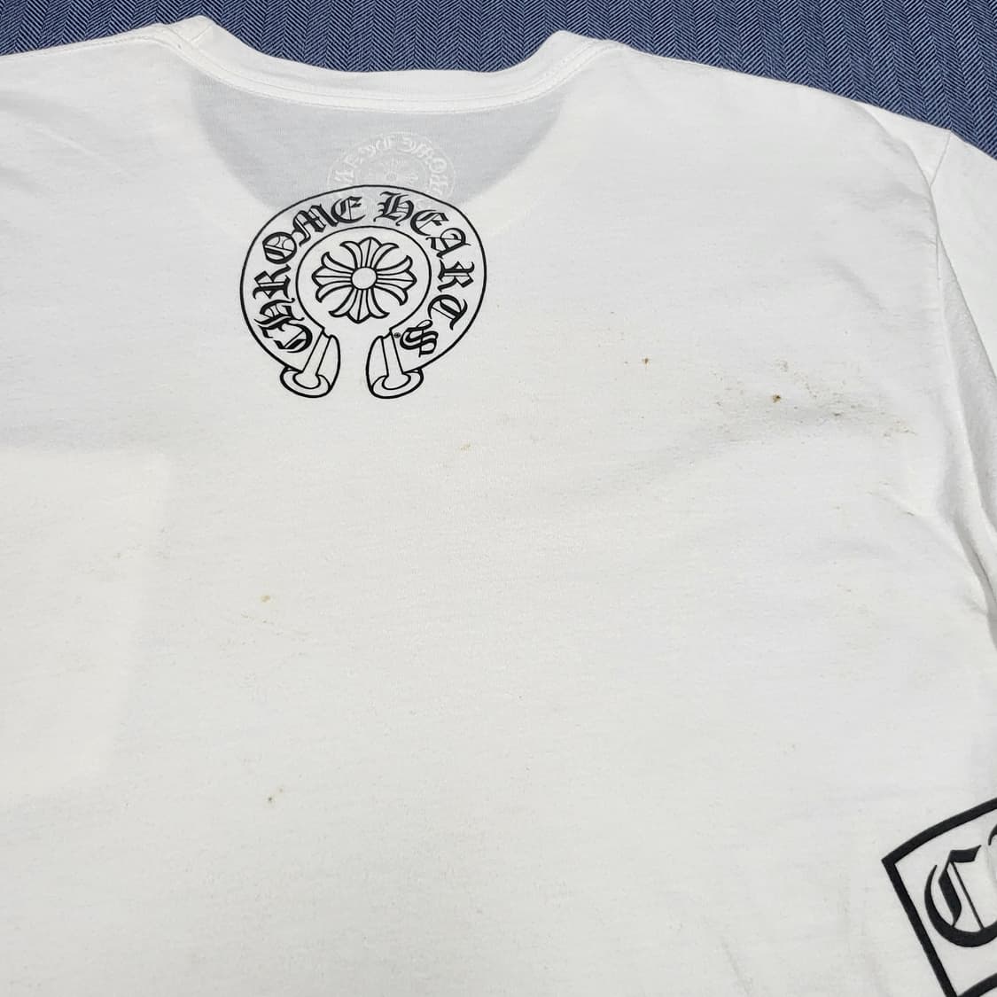 크롬하츠 스크롤 로고 티셔츠 화이트 (L) 상품이미지9