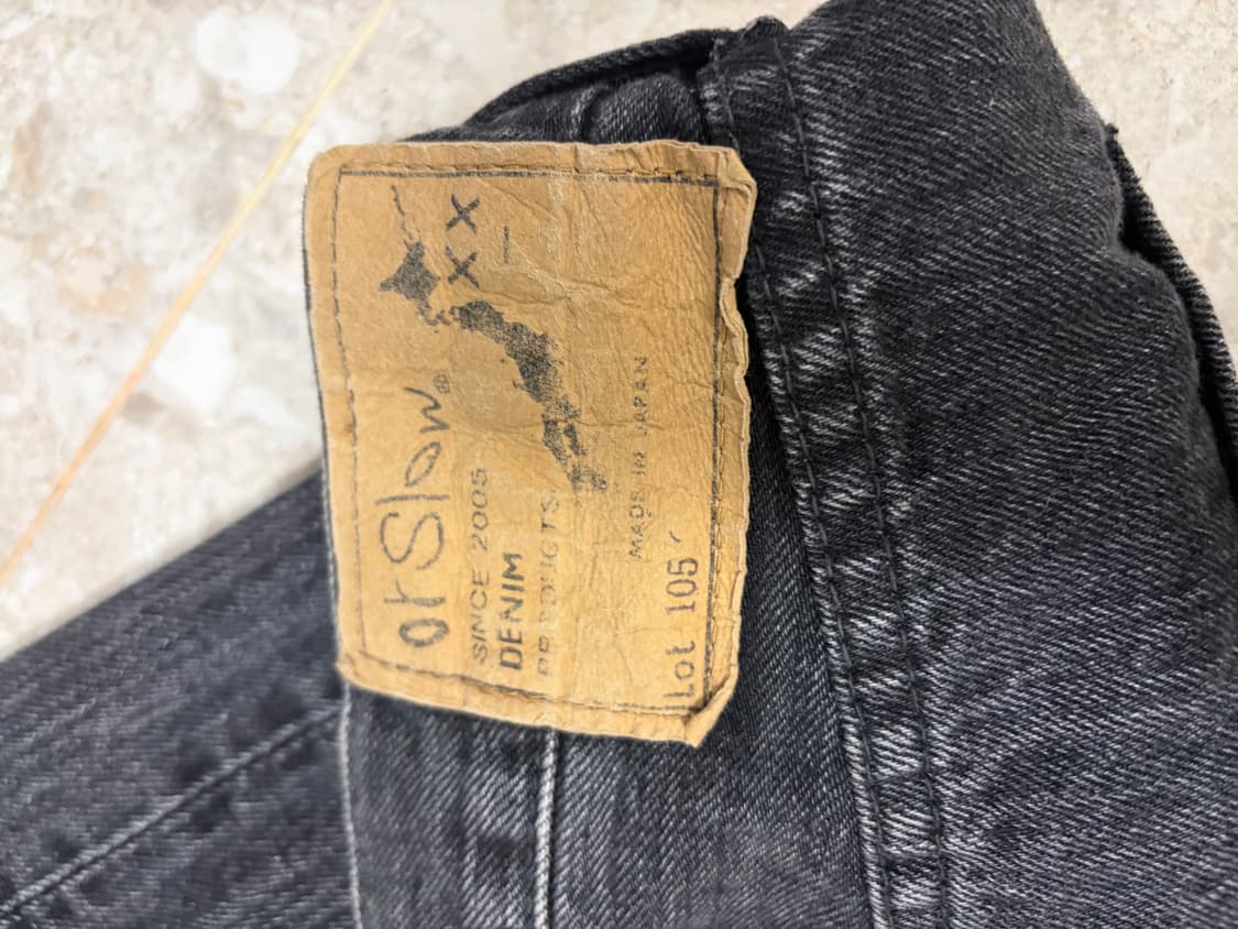 오어슬로우 스탠다드 핏 블랙 데님 팬츠 상품이미지6