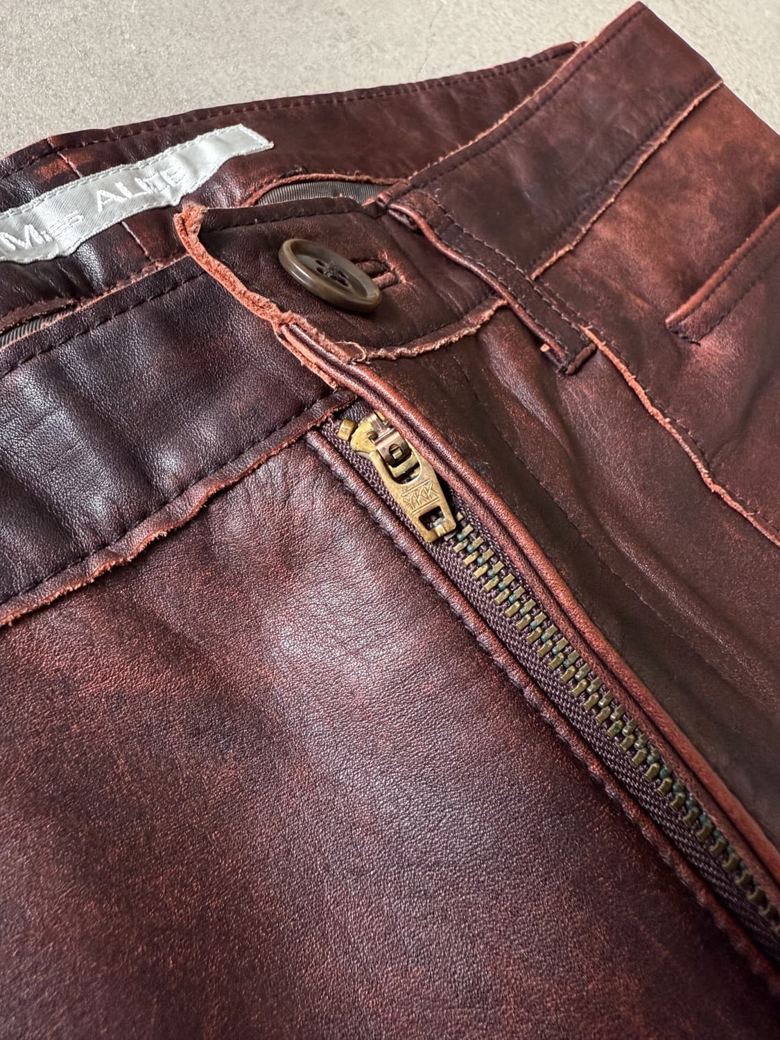 Miss Alice Cowhide Leather Bootcut Pants 상품이미지4