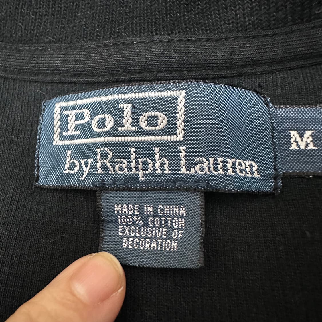 POLO 폴로 랄프로렌 반집업 니트 블랙 M 상품이미지4