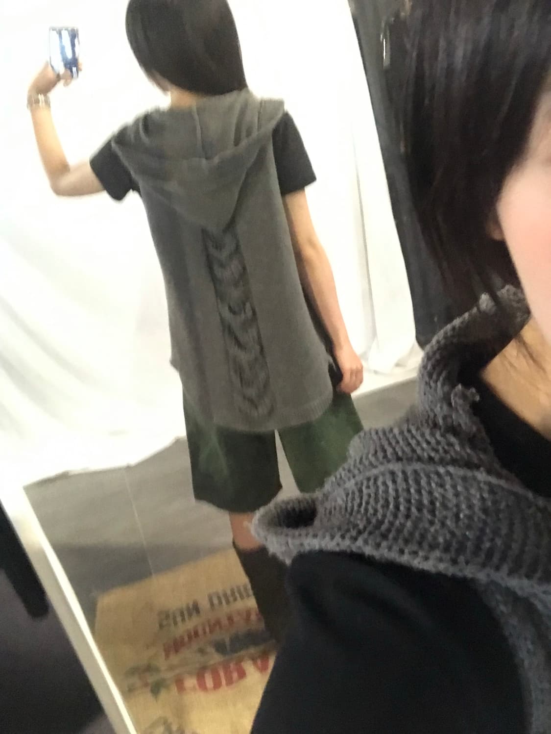 damage knit hoodie vest  상품이미지7