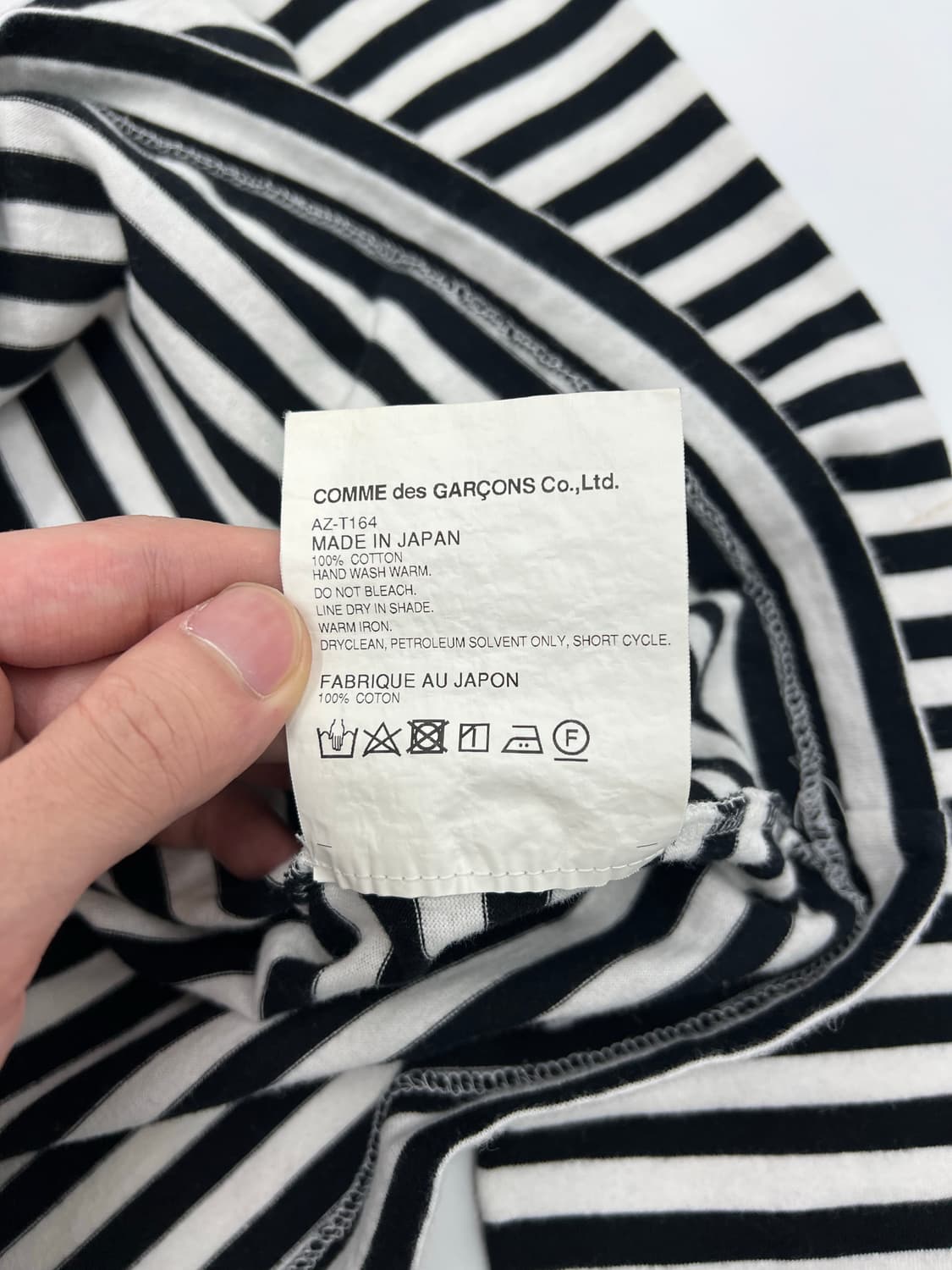 꼼데가르송 스트라이프 긴팔 티셔츠 상품이미지5