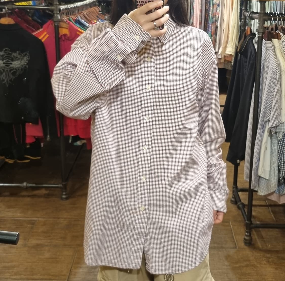 [Hi] polo 폴로 긴팔 체크셔츠 블루/레드 상품이미지4