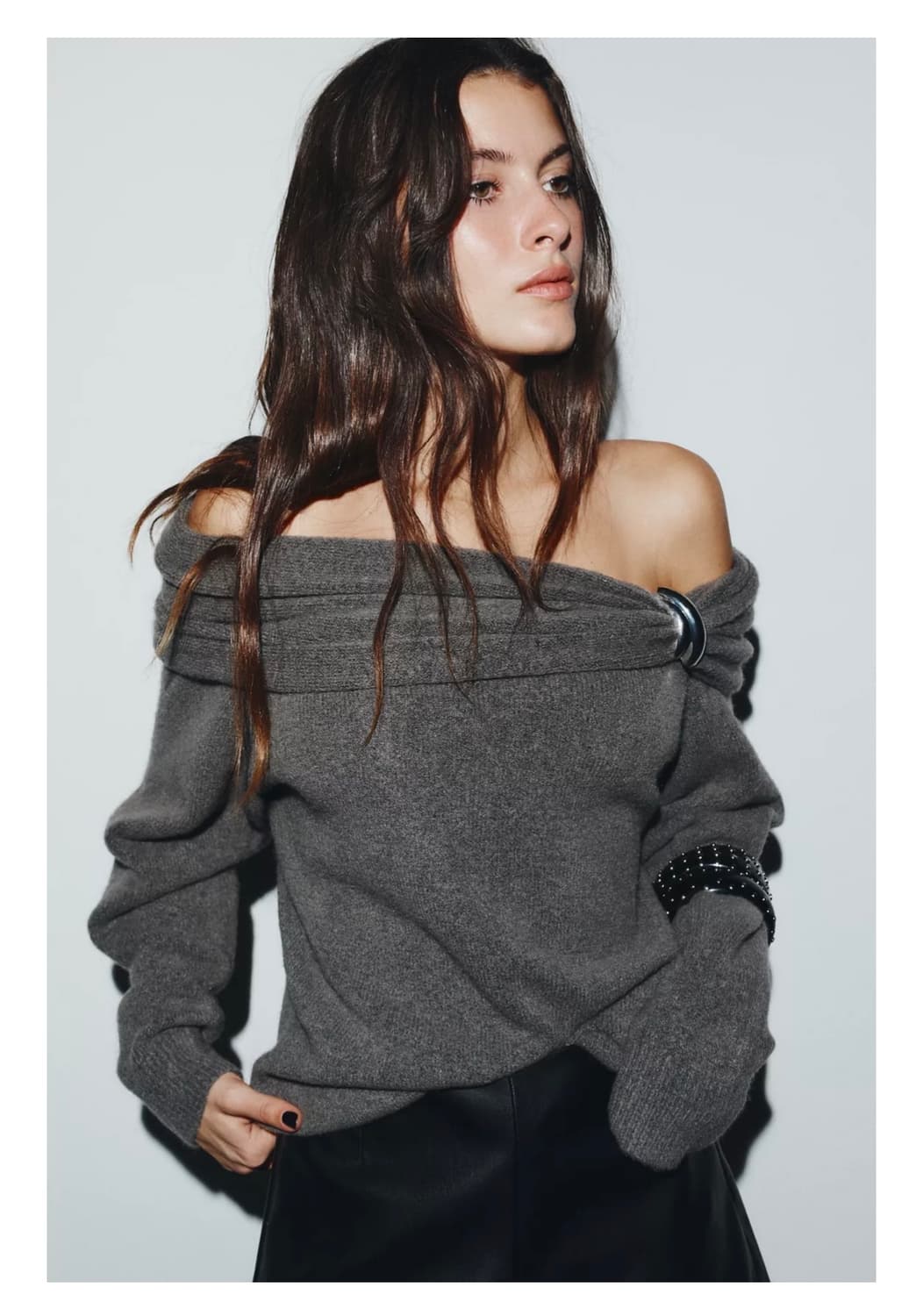 자라 오프숄더 니트 스웨터 m 상품이미지1