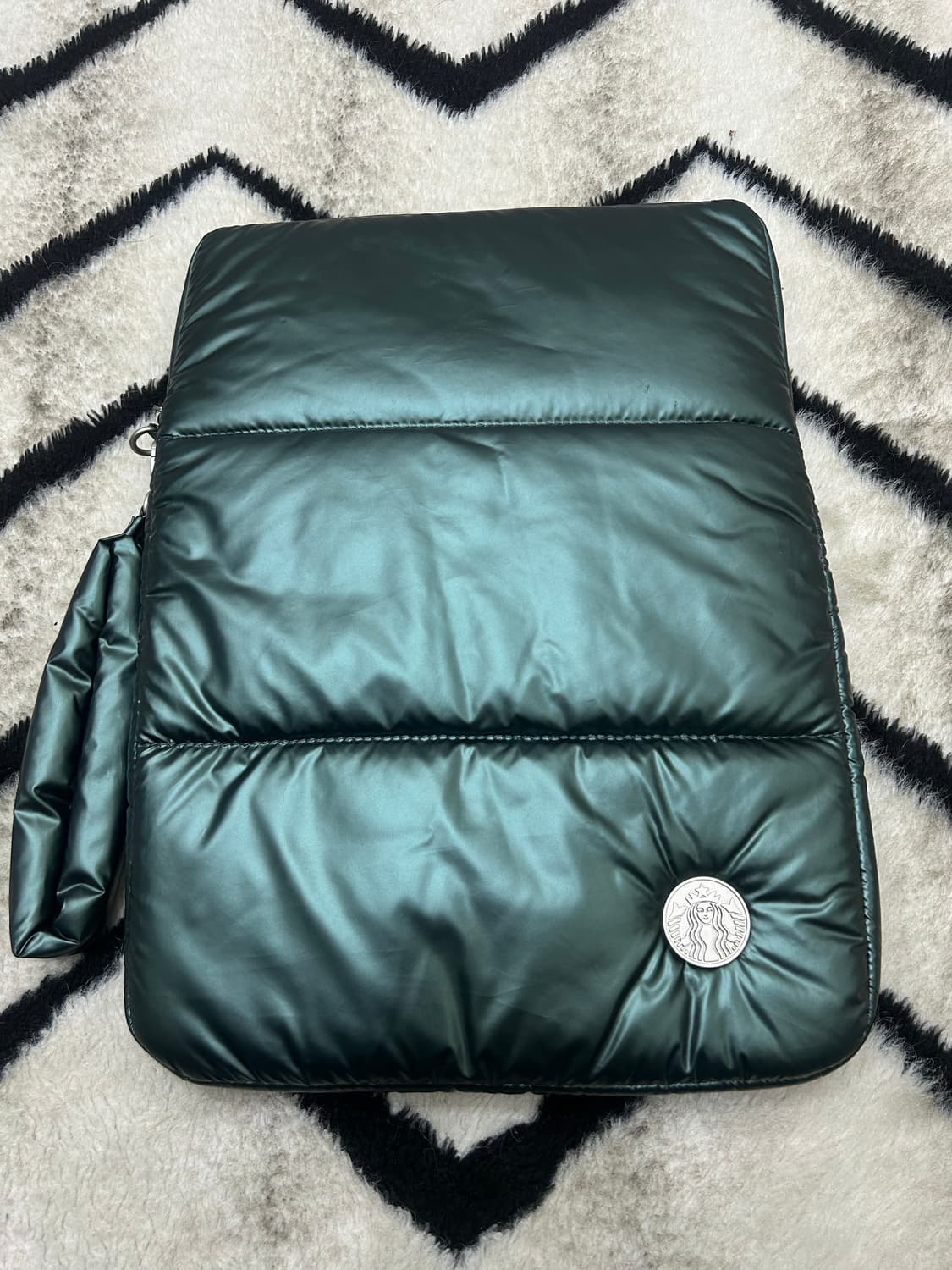 스타벅스 퀄팅 노트북 파우치/딥그린 상품이미지2