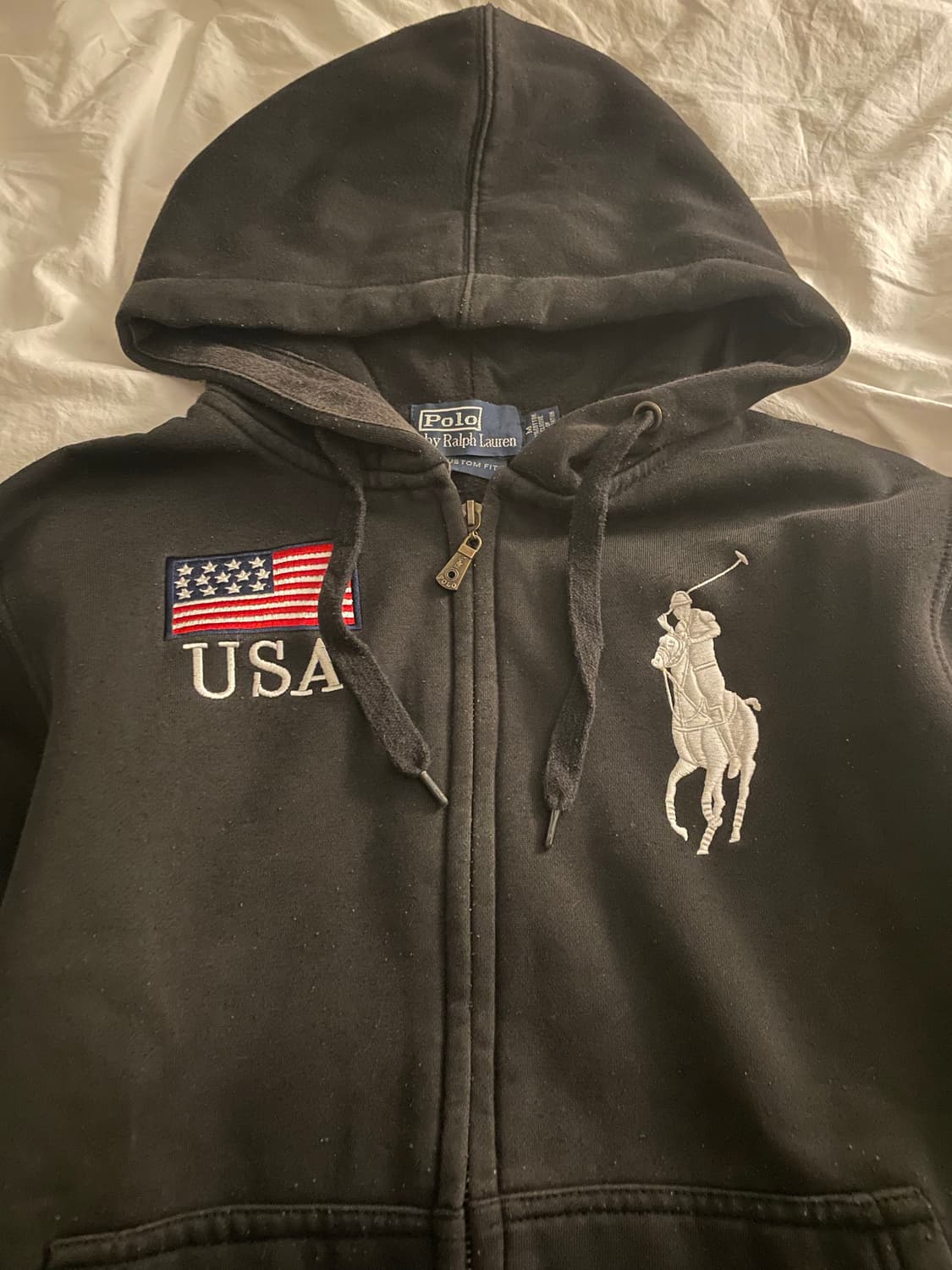 폴로 랄프로렌 빅포니 성조기 후드집업 블랙 #3 상품이미지3