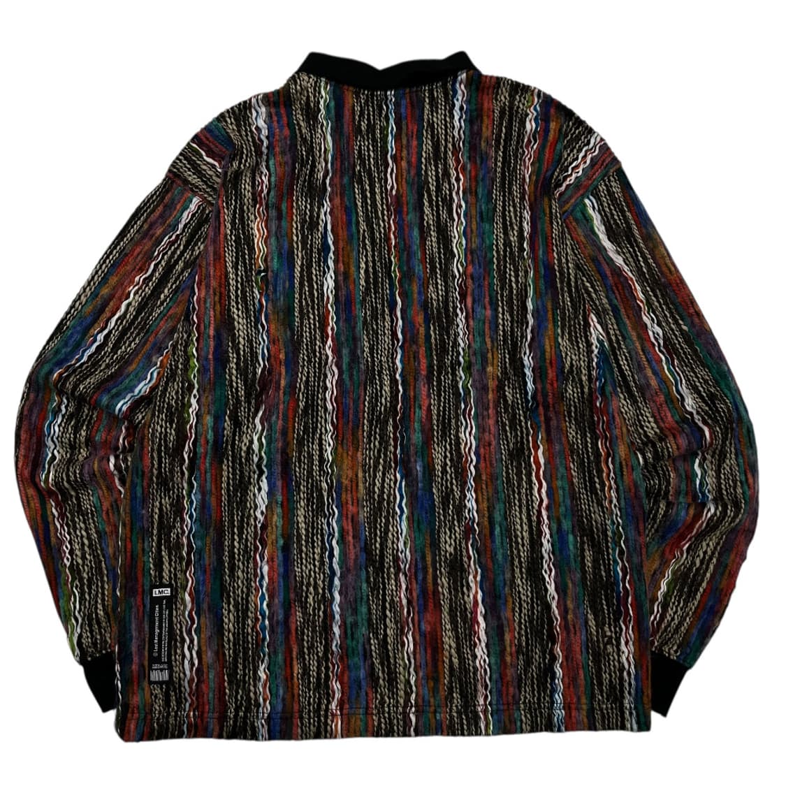 LMC 에스닉 스트라이프 패턴 블랙 카라 니트 L 상품이미지3