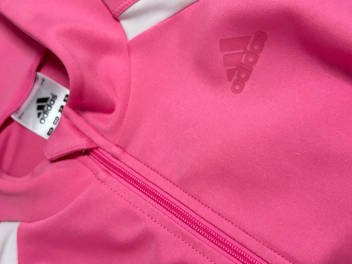 아디다스 핑크 딱붙핏 져지 사이드라인 삼선 슬림핏 상품이미지2