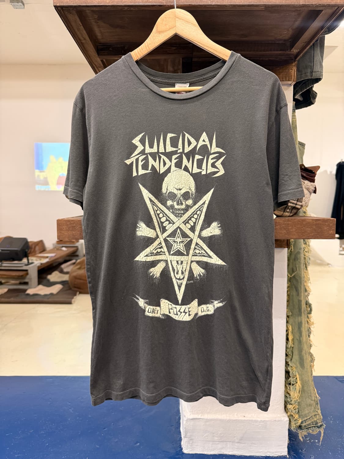 OBEY 오베이 해골 차콜 반팔티 상품이미지3