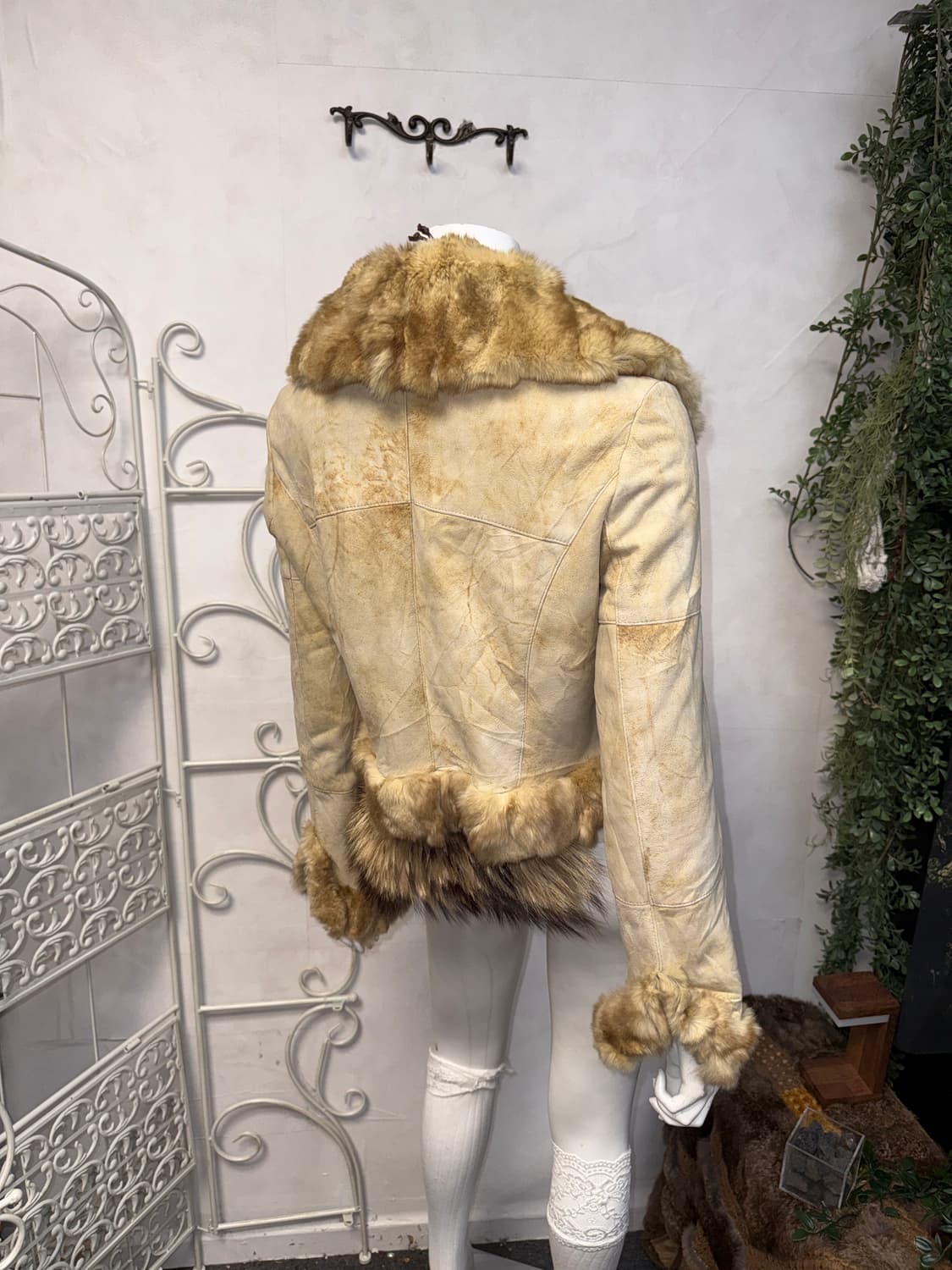 Ivory tie dye rabbit skin fur mustang 상품이미지6