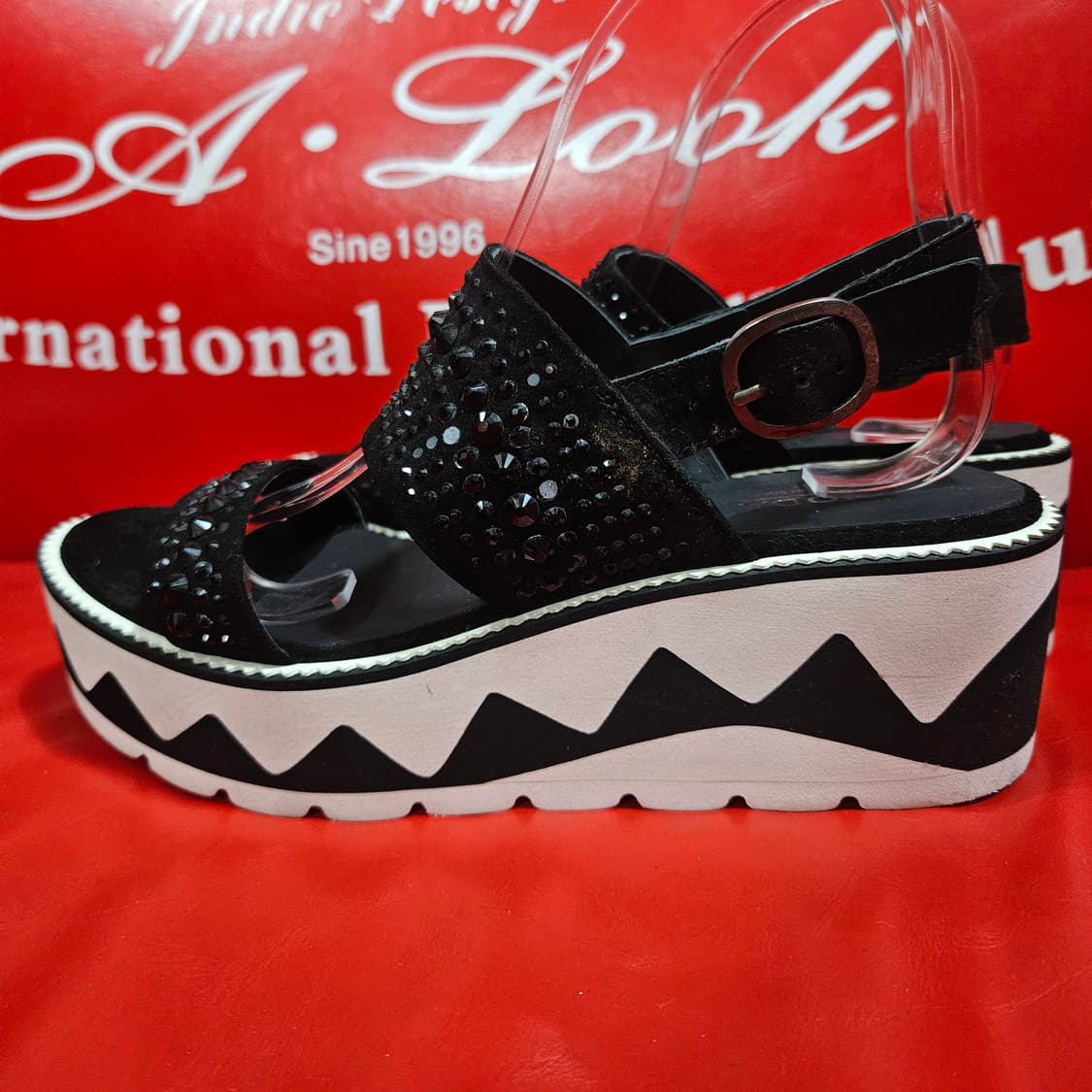 소다(SODA) 크리스탈 플렛폼 통굽 샌들 39size 상품이미지2