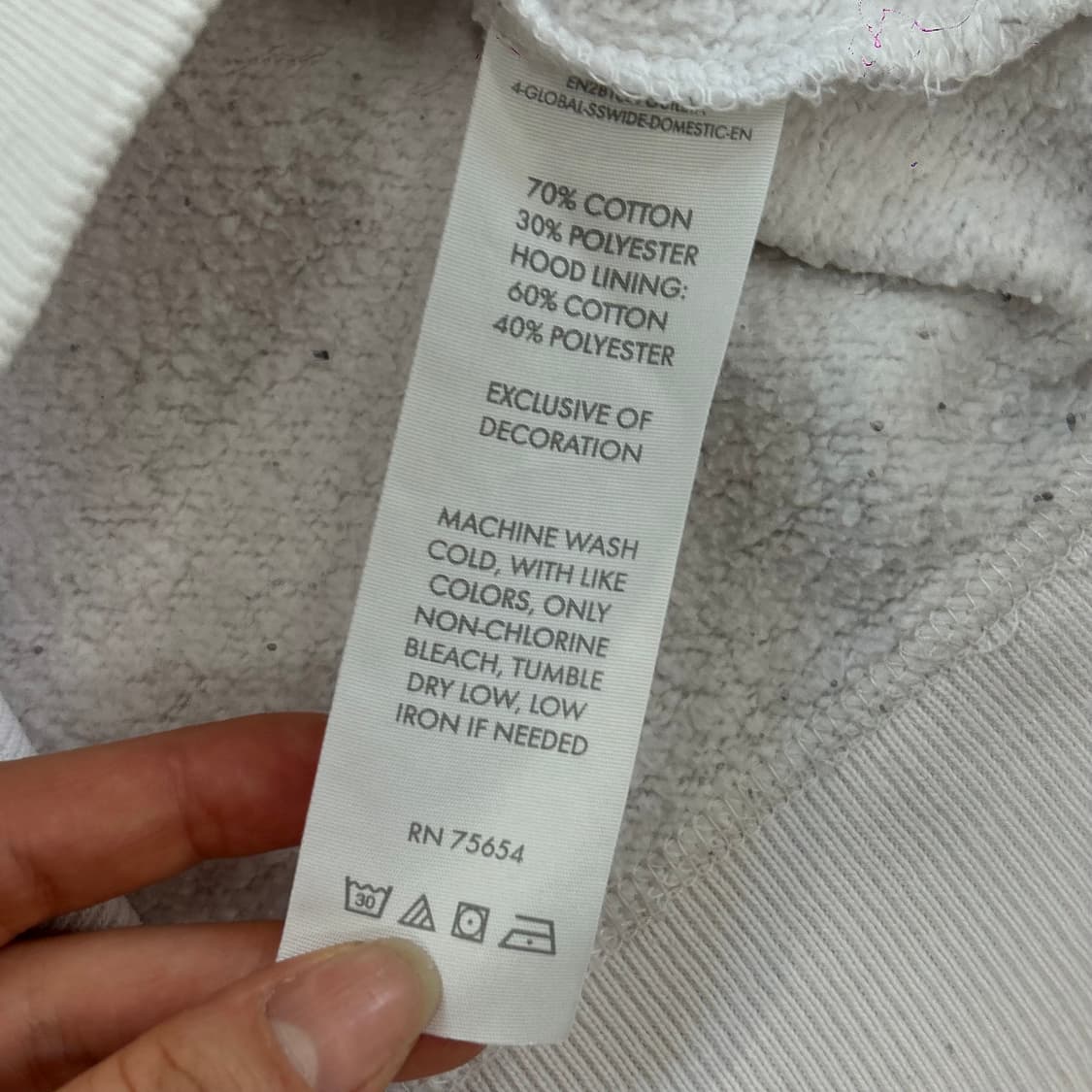 Abercrombie 스펠아웃 92 로고 화이트 후드집업  상품이미지6