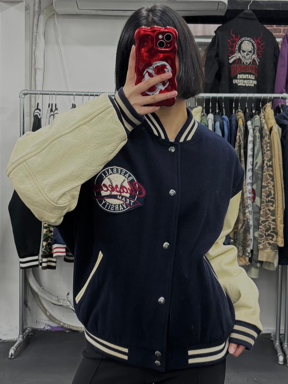 Chasecult 레더암 바시티 상품이미지4