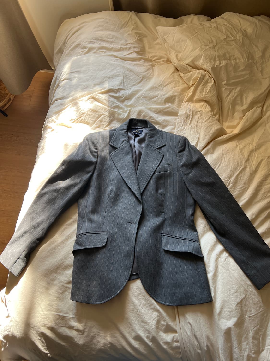 브룩스 브라더스 남녀공용 회색 스트라이프 자켓(US10) 상품이미지1