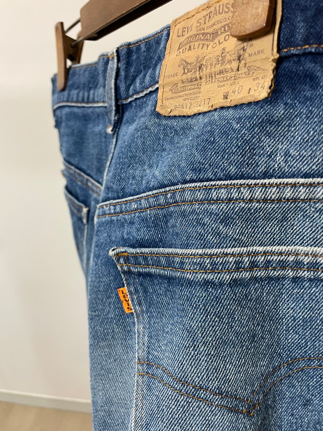 (40) 80s 빈티지 리바이스 517 오렌지탭 부츠컷 데님팬츠 상품이미지4