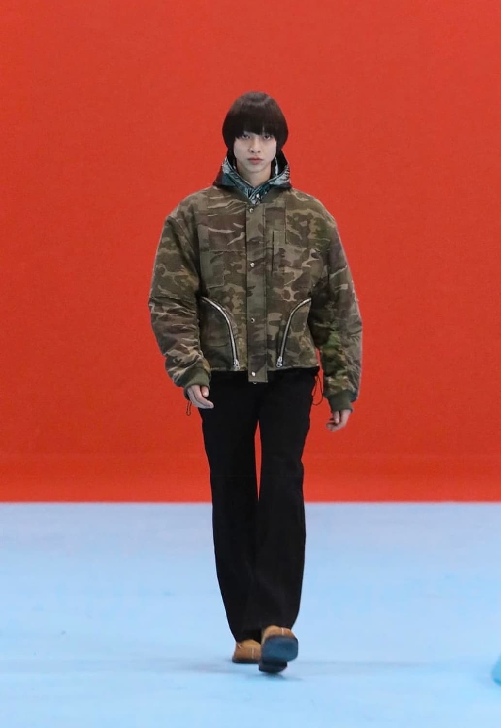 앤더슨벨 카모 패치워크 봄버 자켓 S 상품이미지2