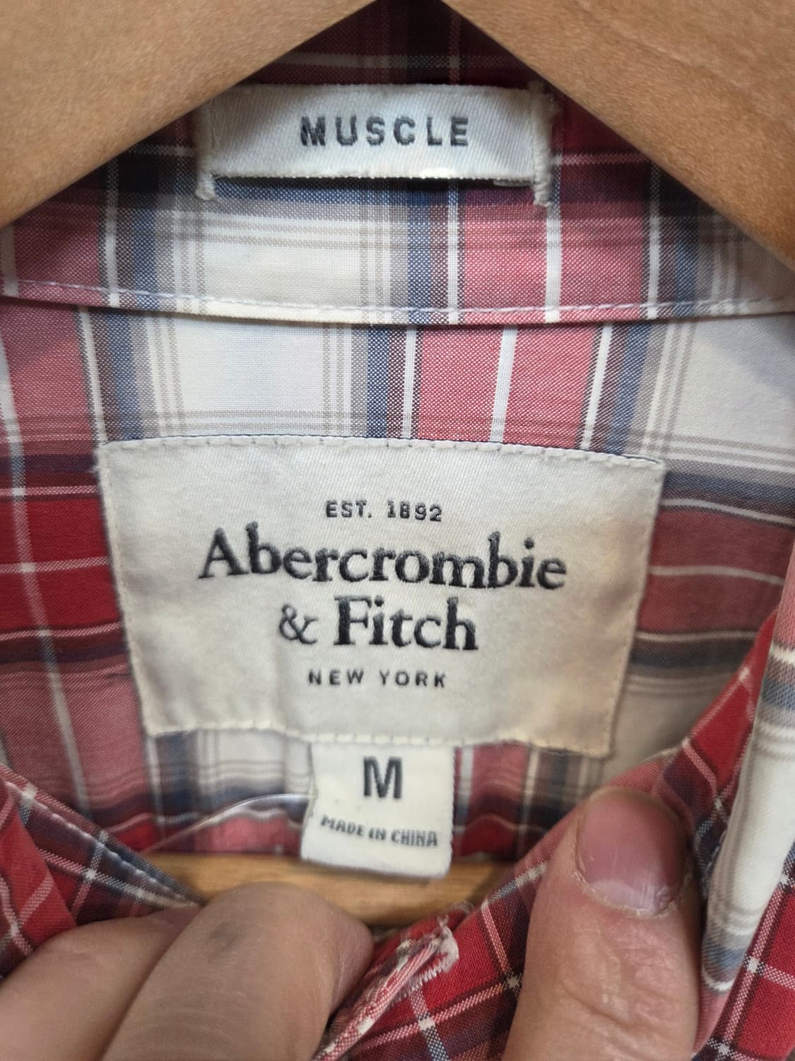 아베크롬비 빈티지 머슬 체크 셔츠긴팔 M 상품이미지3
