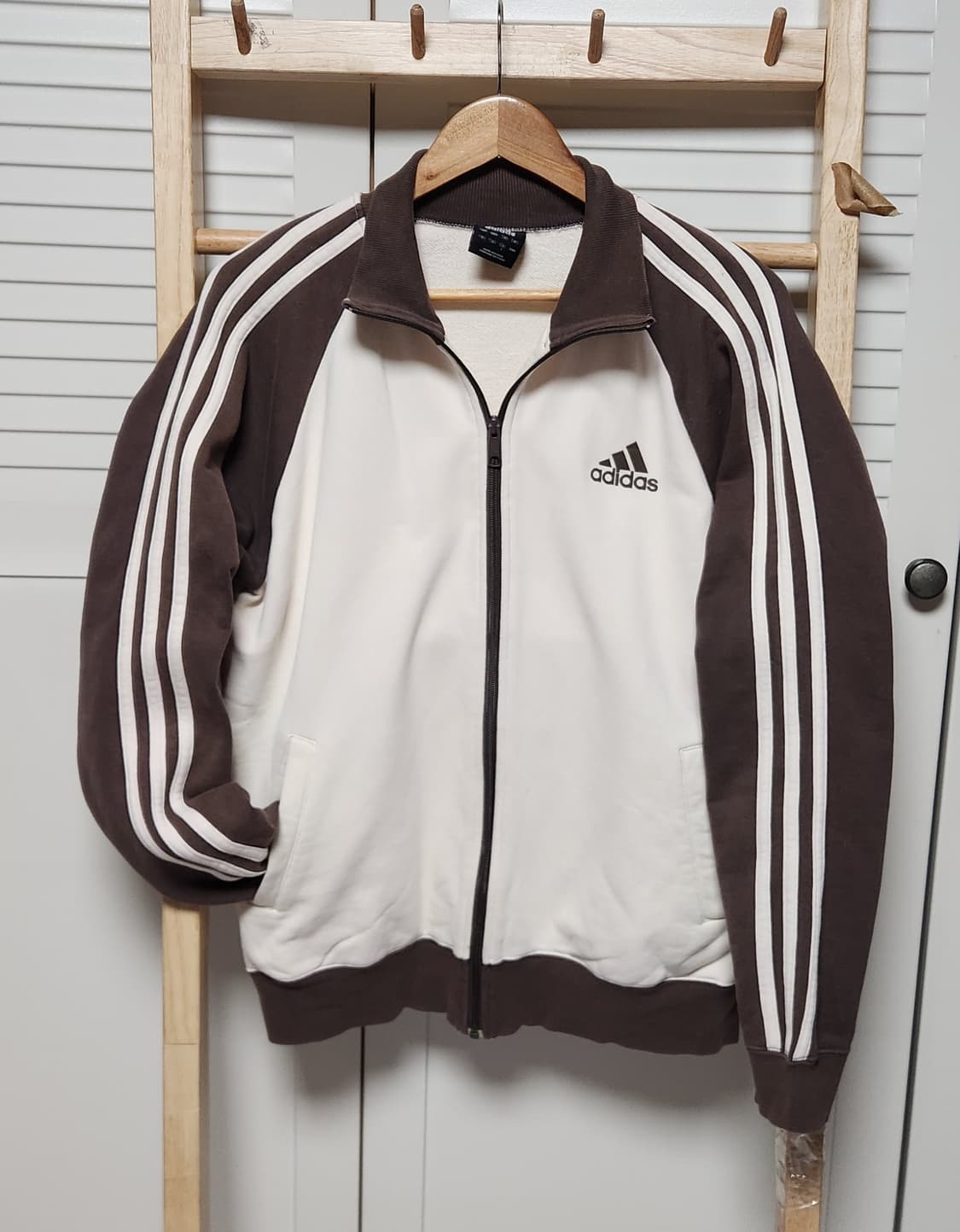 대장 아디다스 삼선 브라운 코튼 져지 자켓 상품이미지1
