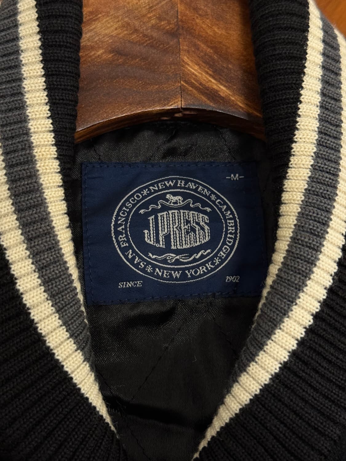 (M) J.PRESS 제이프레스 Leather Arm Varsity Ja 상품이미지8