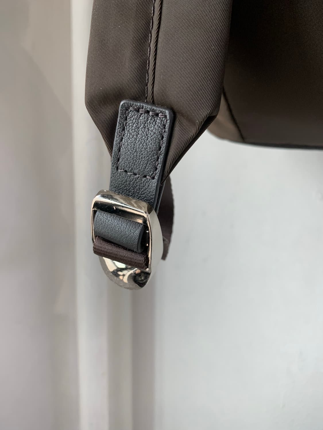 yohji yamamoto y’saccs 나일론 레더 백팩 브라운 상품이미지5