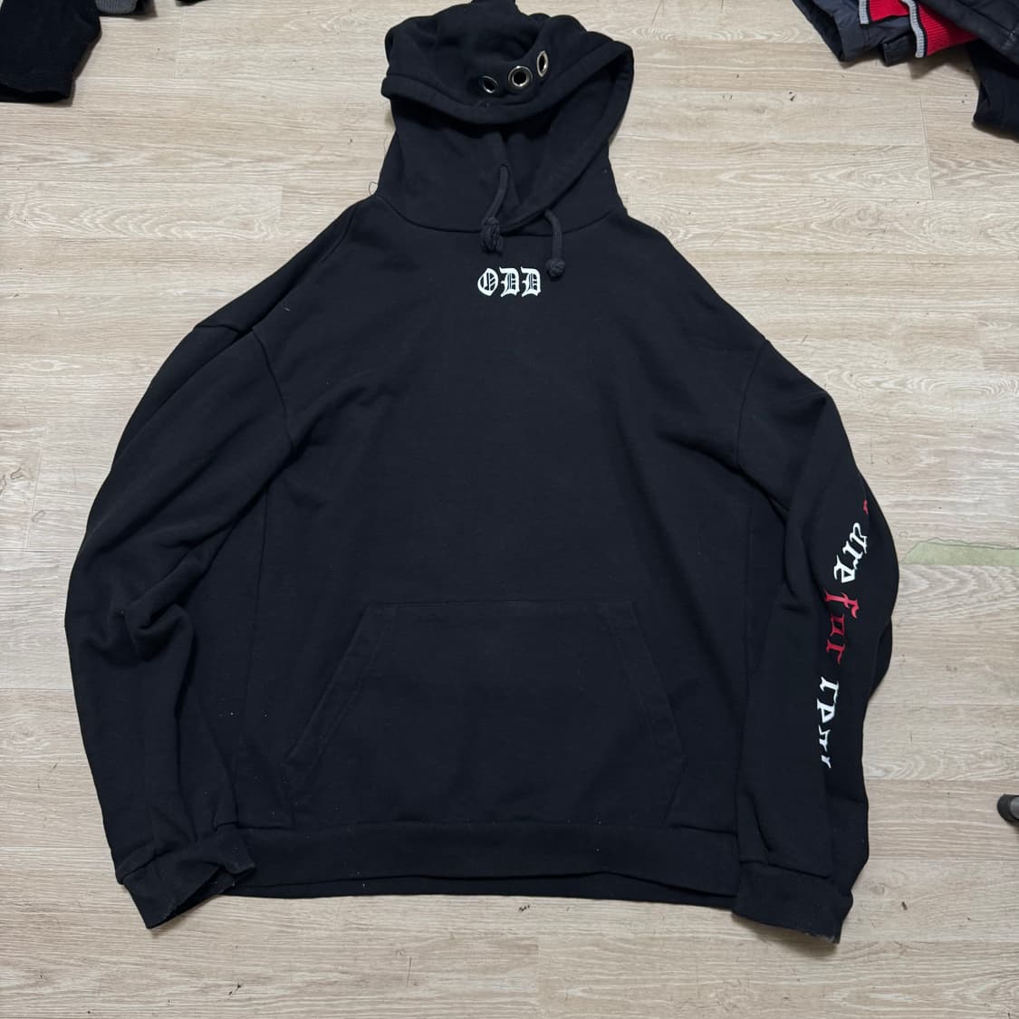 ODD 나염 로고 사이드로고 오버핏 후드티 Free 상품이미지1
