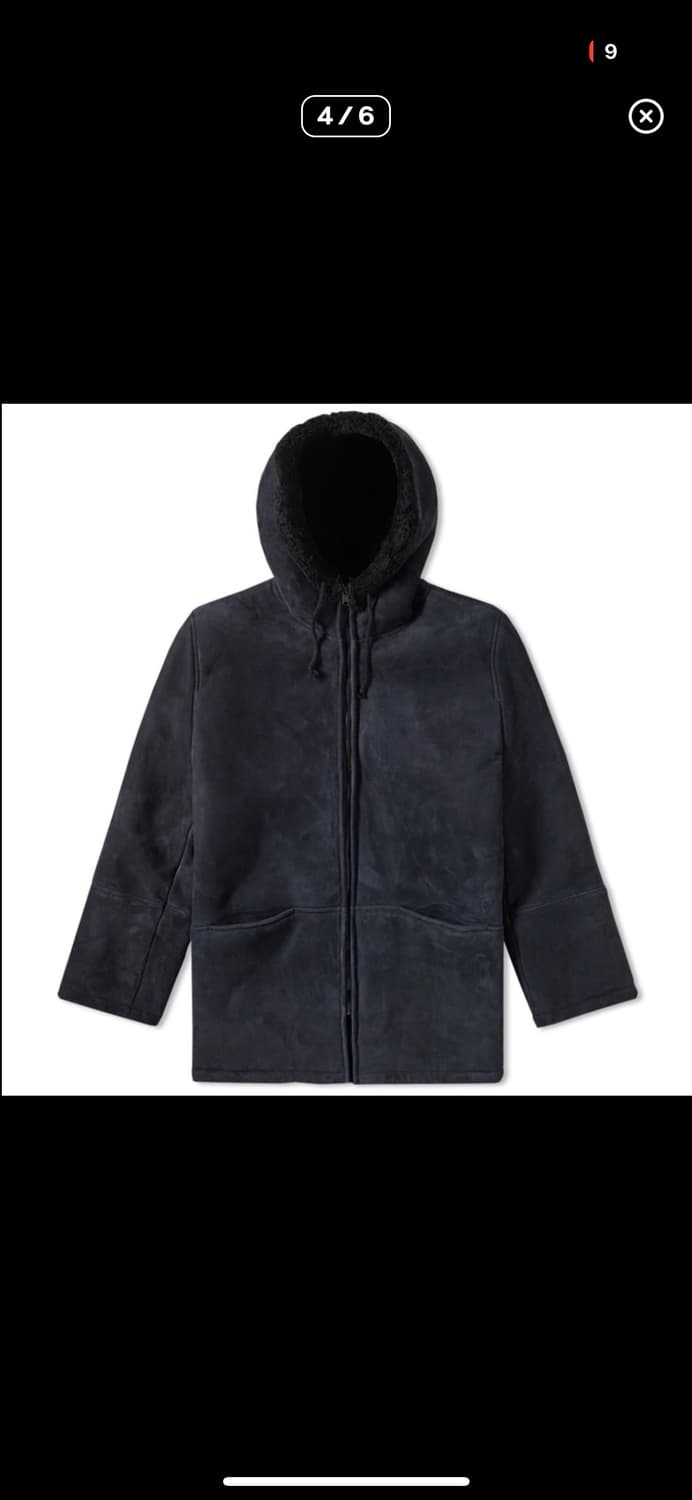 이지 시즌5 롱 후드 무스탕 자켓 상품이미지6