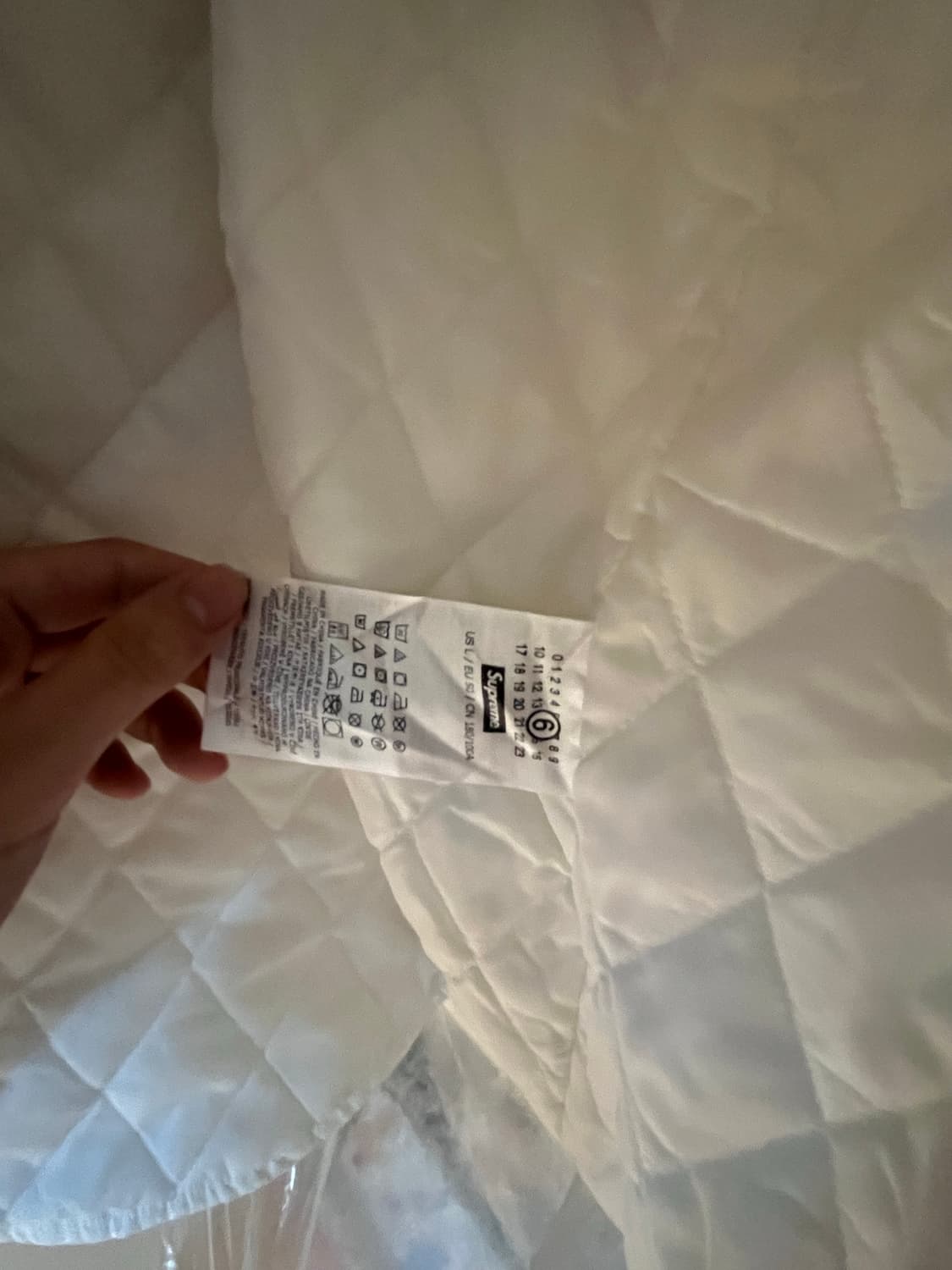 슈프림 x MM6 메종 마르지엘라 패디드 셔츠 화이트(xxl) 상품이미지4