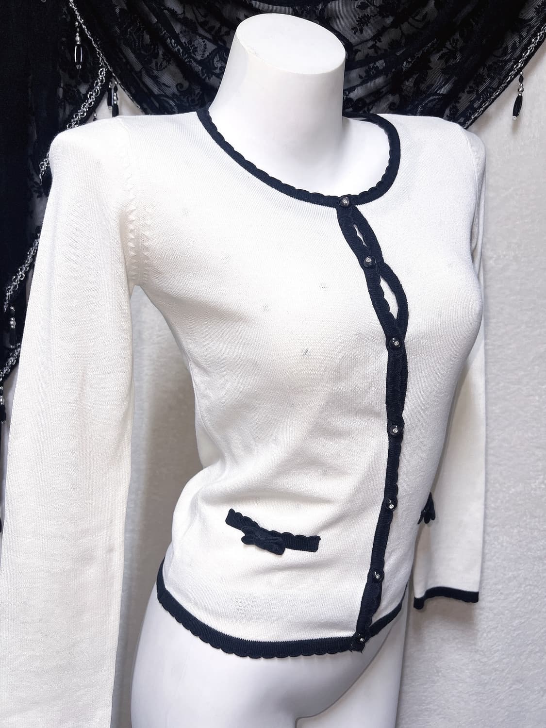 세실맥비 로맨틱갸루 도트 땡땡이 로걀탑 가디건 세트 러블리 달천 핀터 상품이미지4