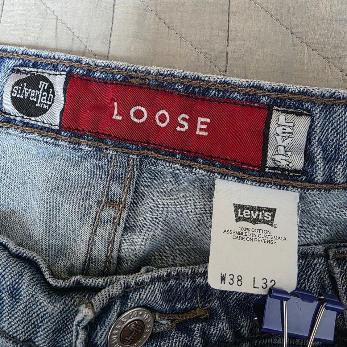 [38X32] 90s 빈티지 리바이스 실버탭 루즈핏 상품이미지7
