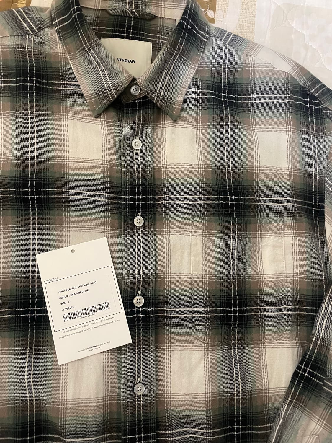 인더로우 플란넬 체크셔츠 3사이즈 상품이미지3
