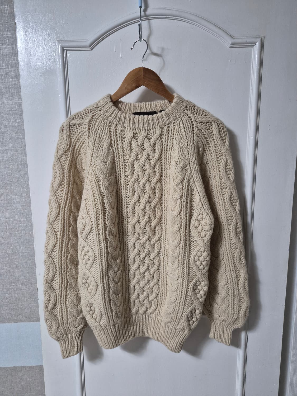 (M) 빈티지 울 알란니트 피셔맨 니트 상품이미지1