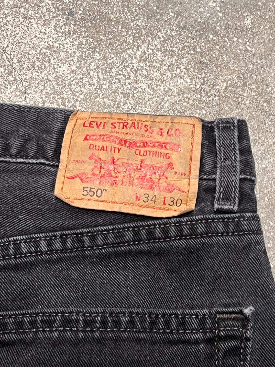 00‘s 리바이스 550 릴렉스핏 블랙진 USA 상품이미지8