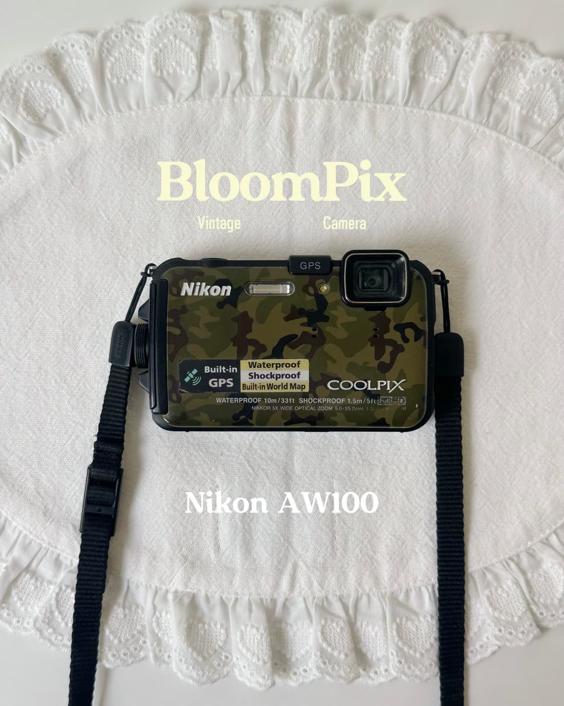 [미품/희귀] 니콘 쿨픽스 AW100 희귀디카 카모컬러 상품이미지1