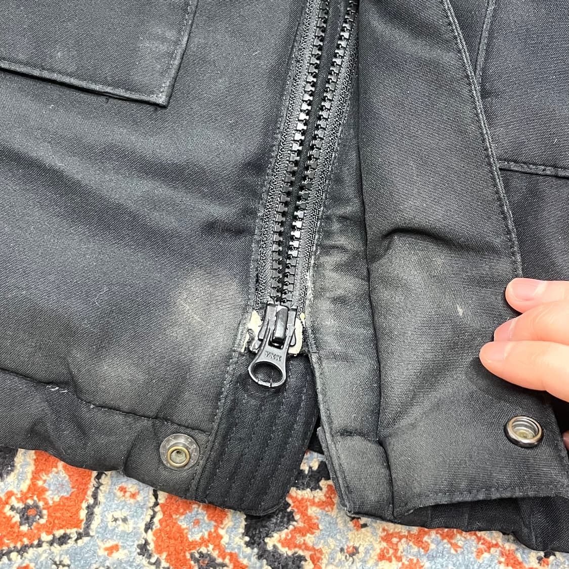 노스페이스 블랙 구스다운 포켓 패딩점퍼 남성L 상품이미지6