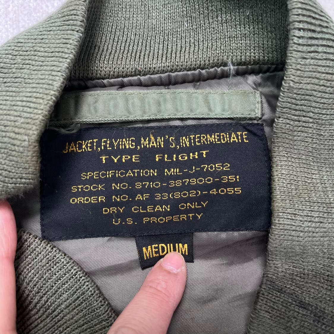 100 00s 빈티지 패치 ma-1 자켓 상품이미지4