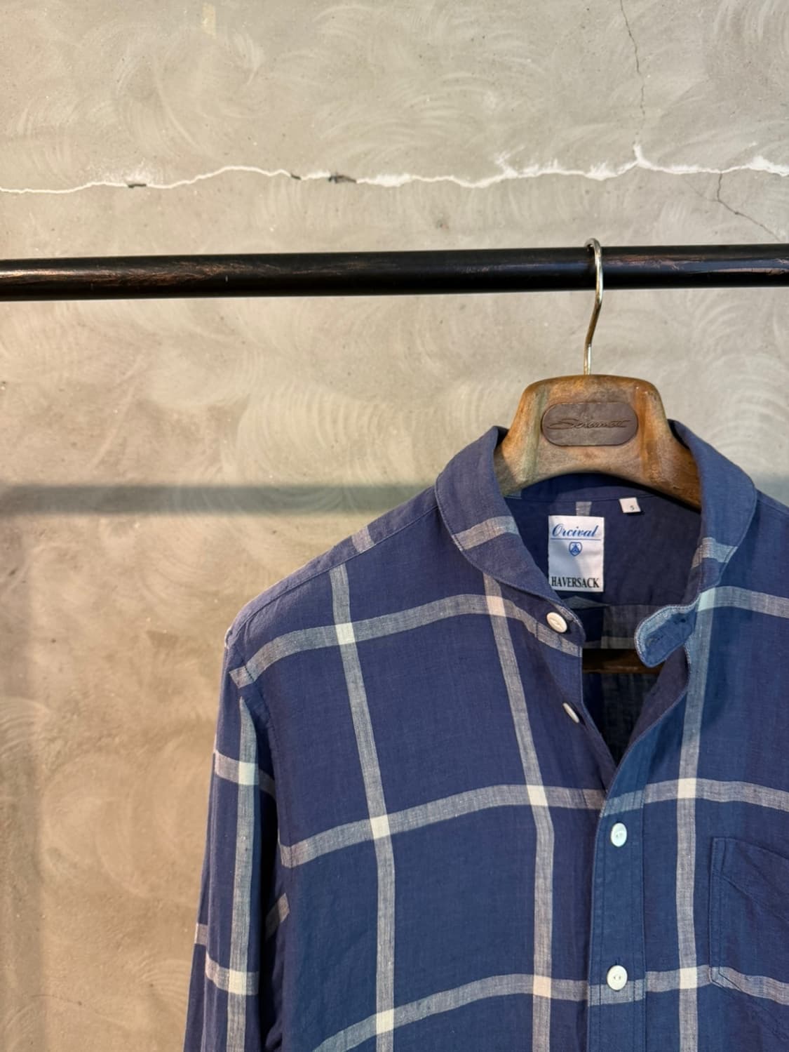 하버색 리넨 윙칼라셔츠 100 상품이미지2