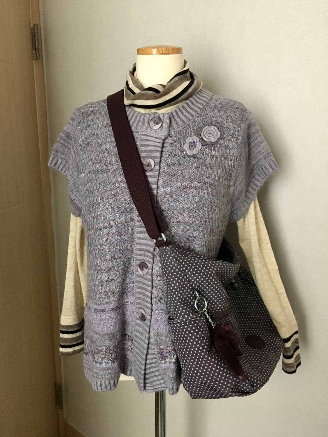 일본빈티지 하구미 스즈코 모리걸 히피 보카시 아오이유우 레이어드 코디세트 상품이미지7