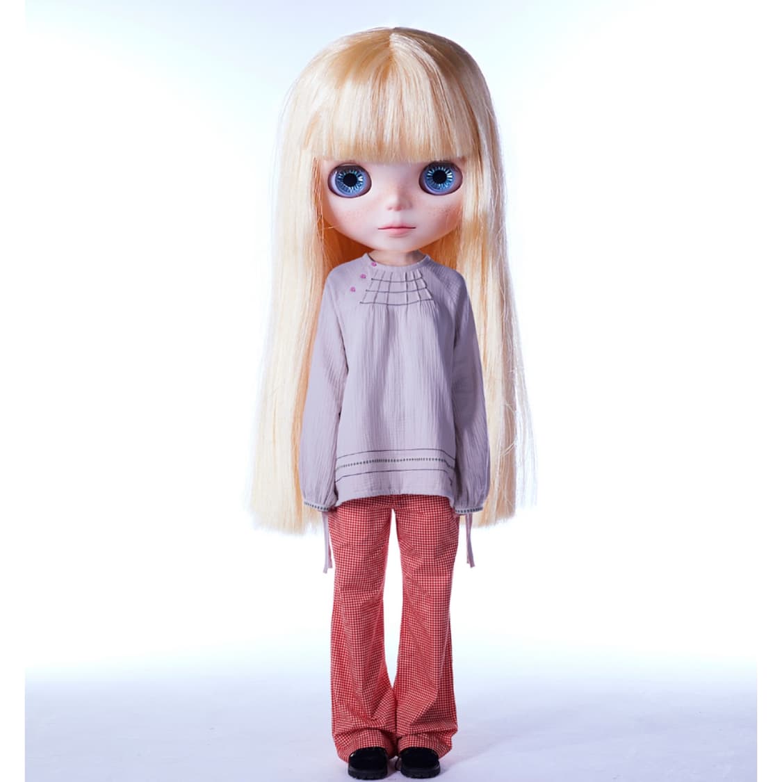 코이세이오 브라이스 지그재그 핀턱 블라우스 베이지 상품이미지6