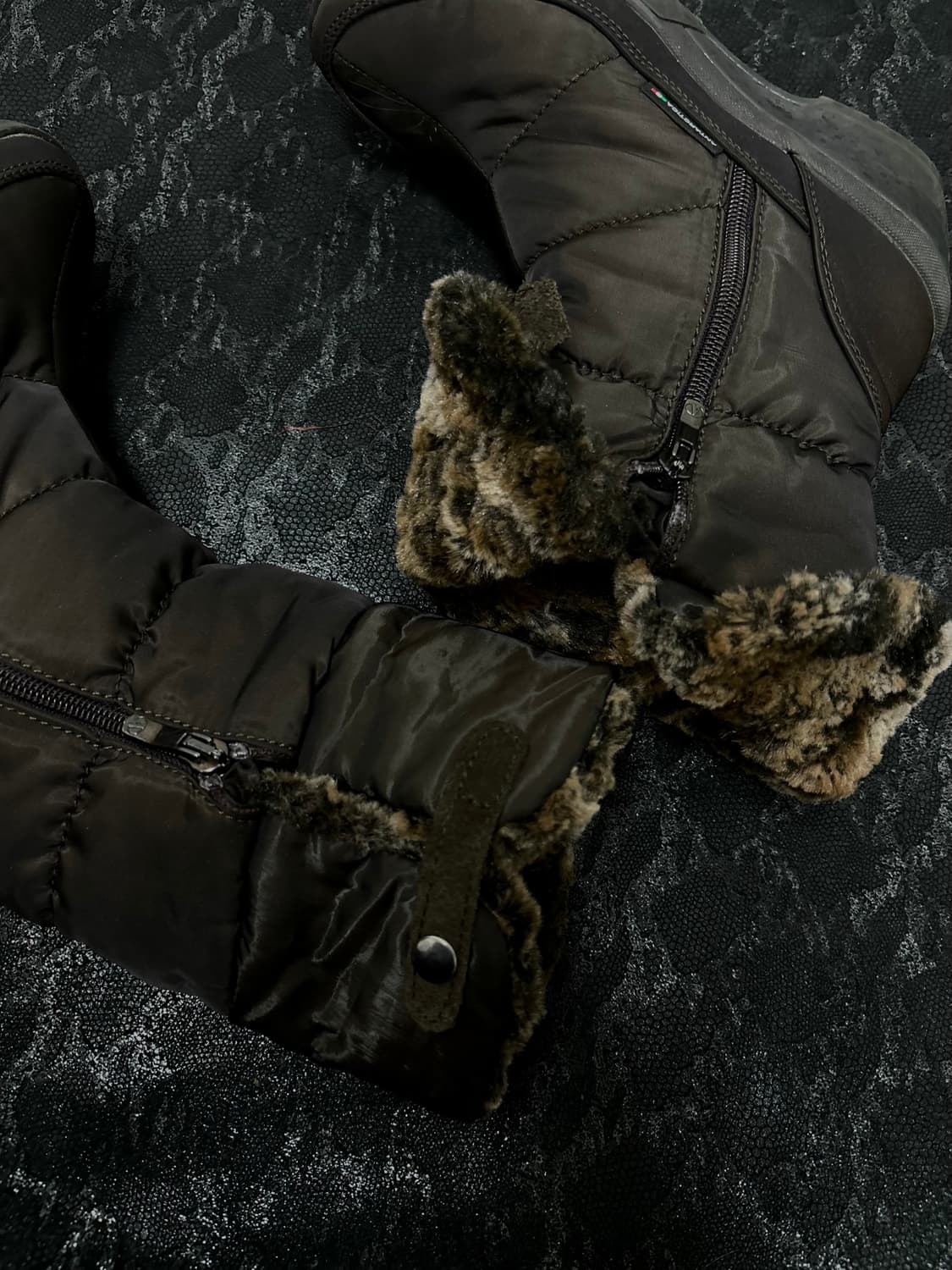 “Vintage” 00’s Rare design Leopard Fur P 상품이미지4