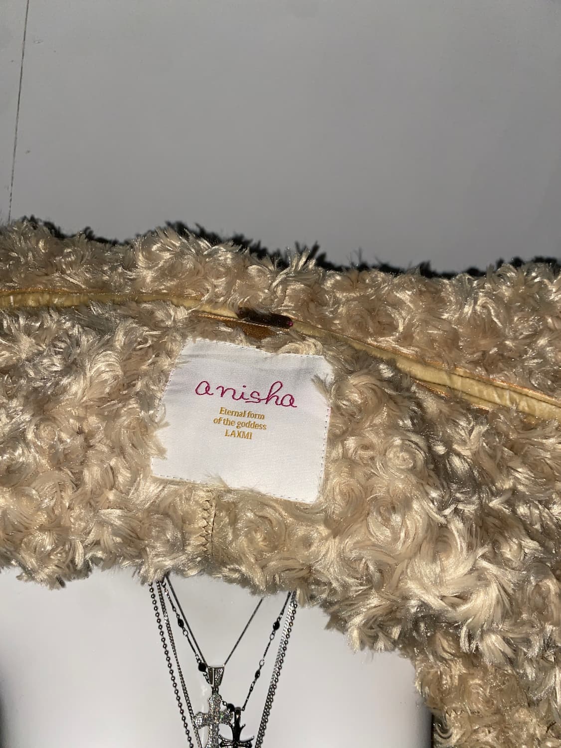 ꒰ঌ 히피 그런지 벨벳 자수 퍼 자켓 ໒꒱ 상품이미지8