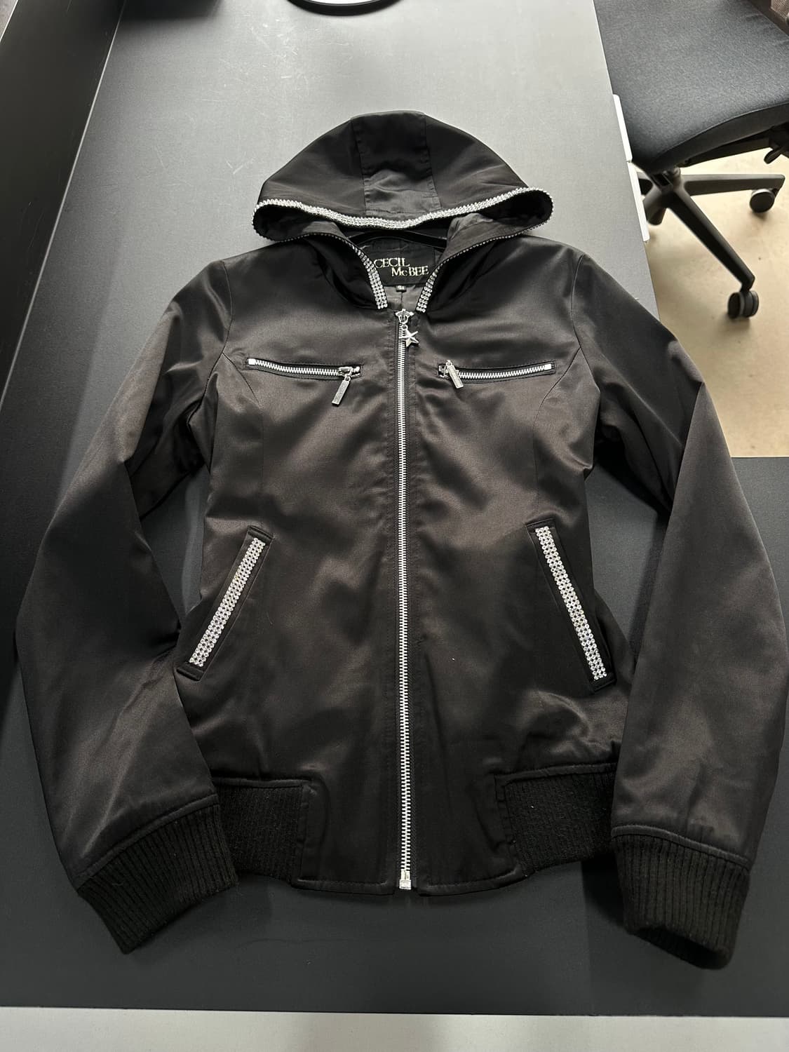 세실맥비 큐빅 스타참 후드자켓 상품이미지5