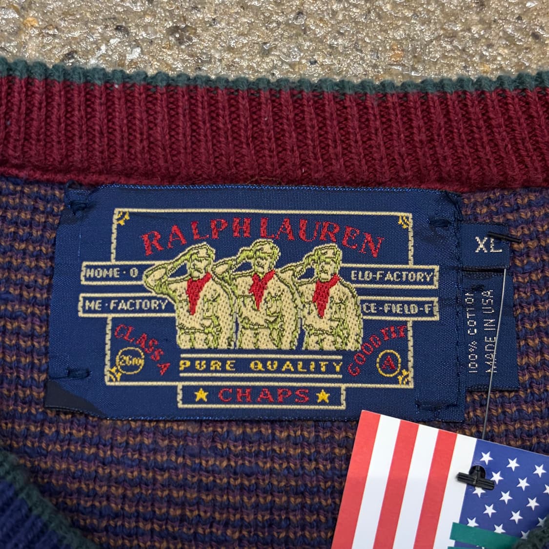 90s Made in USA 빈티지 챕스 랄프로렌 니트 상품이미지6