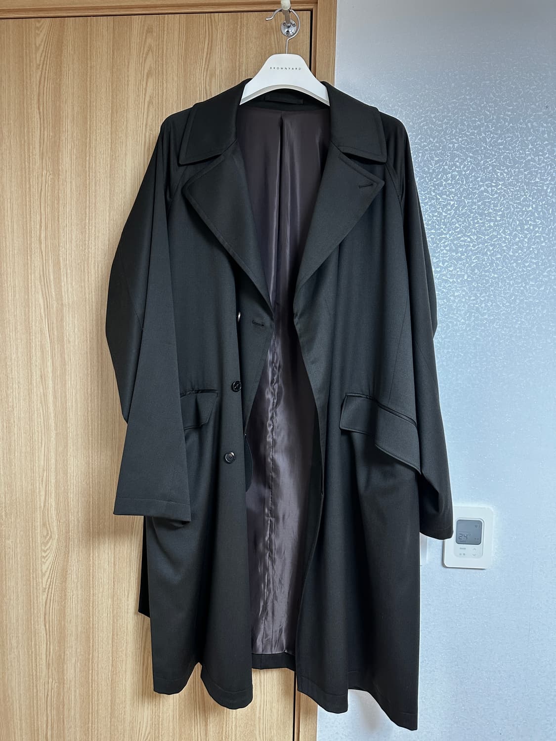 (3 현재5) 브라운야드 로브 코트 - 브라운 상품이미지1