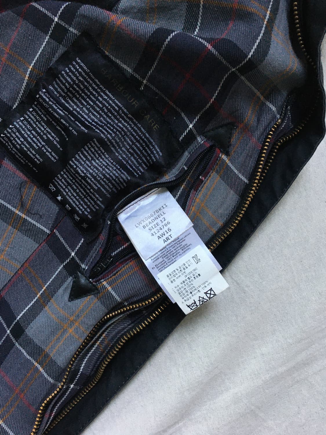 바버 비드넬 왁스 자켓 상품이미지4