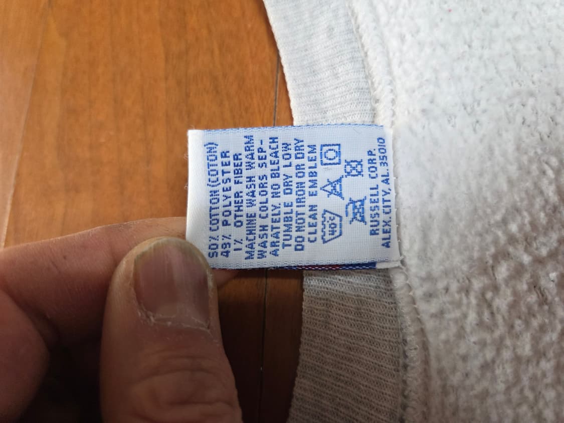 90s 러셀 스웻셔츠 맨투맨 그레이 [xl] tall usa 상품이미지4
