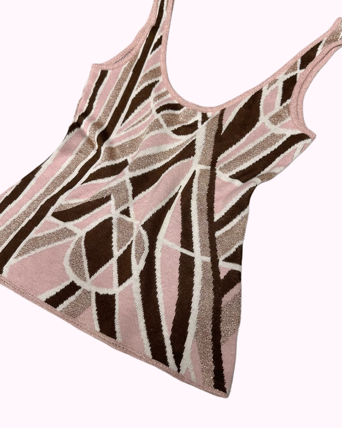 VIVAYOU glitter pink pattern sleeveless 상품이미지2